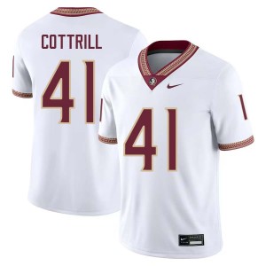 Men AJ Cottrill White Florida State #41 Replica Jerseys 674221-619