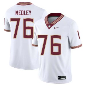 Men Adrian Medley White FSU Seminoles #76 2025 Jerseys 175574-294