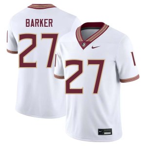 Men Ashlynd Barker White FSU Seminoles #27 Limited Jersey 106330-755