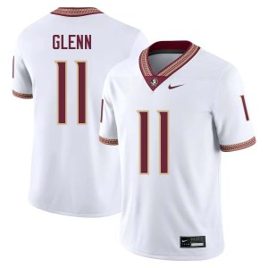 Men Brock Glenn White Seminoles #11 Alumni Jersey 734993-641