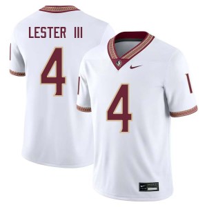 Men Charles Lester III White Noles #4 Replica Jersey 947819-656