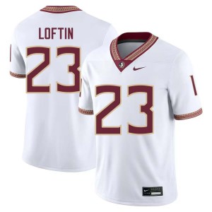 Men Chase Loftin White FSU Seminoles #23 Replica Jersey 917576-499