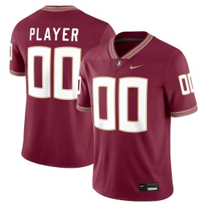 Men Custom Garnet FSU Seminoles #00 Stitched Jersey 481178-374