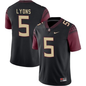 Men Daniel Lyons Black Florida State #5 2025 Jerseys 116845-167