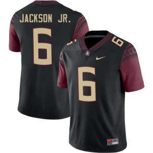 Men Darrell Jackson Jr. Black Florida State #6 Official Jerseys 900812-549