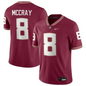 Men Deante McCray Garnet FSU Seminoles #8 Stitched Jersey 535833-603