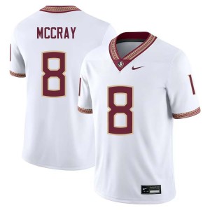 Men Deante McCray White Florida State Seminoles #8 Game Jerseys 643315-867