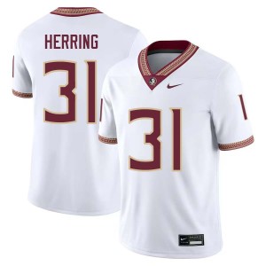 Men Elijah Herring White FSU Seminoles #31 Limited Jersey 203229-862