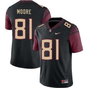 Men Elijah Moore Black FSU #81 Replica Jersey 445142-646