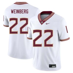 Men Jake Weinberg White Noles #22 Official Jersey 108381-103
