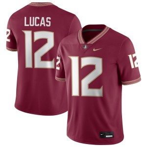 Men Jaylin Lucas Garnet FSU Seminoles #12 University Jersey 396272-749