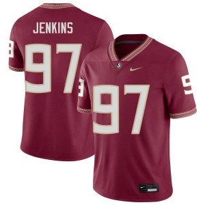 Men Jayson Jenkins Garnet FSU Seminoles #97 2025-26 Jerseys 527800-636