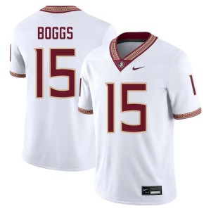 Men Jayvan Boggs White Florida State Seminoles #15 Limited Jersey 736431-914