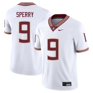 Men Kevin Sperry White FSU #9 2025 Jersey 976755-670