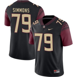 Men Lucas Simmons Black Noles #79 Replica Jerseys 370489-381