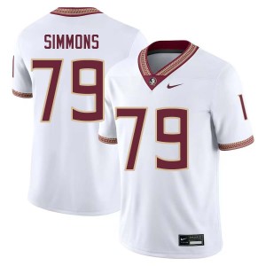 Men Lucas Simmons White FSU #79 Embroidery Jerseys 526915-685