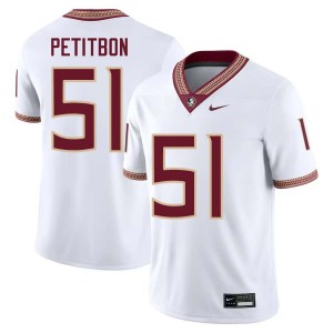 Men Luke Petitbon White FSU Seminoles #51 Game Jerseys 454520-842