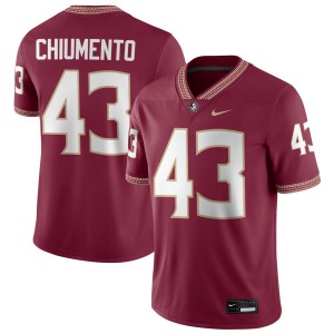 Men Mac Chiumento Garnet Noles #43 Player Jerseys 262518-477