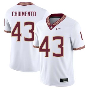 Men Mac Chiumento White FSU Seminoles #43 2025 Jerseys 411163-913