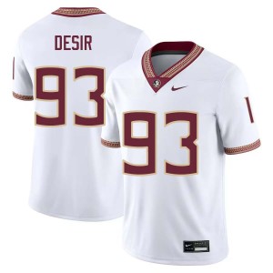 Men Mandrell Desir White Florida State #93 Limited Jerseys 109421-281