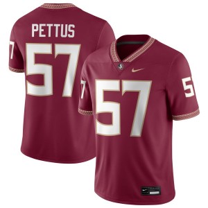 Men Micah Pettus Garnet Noles #57 Replica Jersey 178993-501