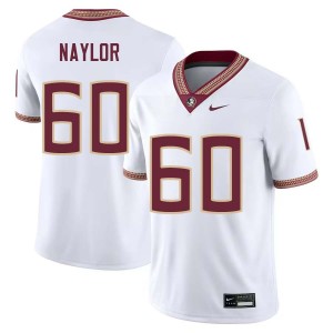 Men Peyton Naylor White Florida State #60 2025 Jersey 161571-246