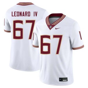 Men Richie Leonard IV White FSU #67 Official Jersey 632480-857