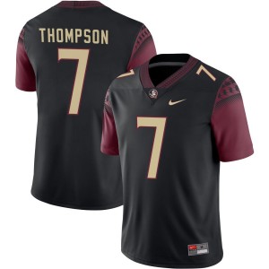 Men Stefon Thompson Black Florida State #7 2025-26 Jersey 389031-554
