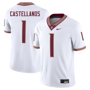 Men Tommy Castellanos White Seminoles #1 2025 Jersey 809846-130