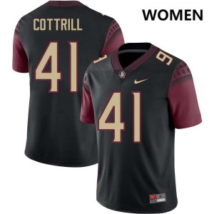 Women AJ Cottrill Black Florida State Seminoles #41 Official Jersey 793948-106