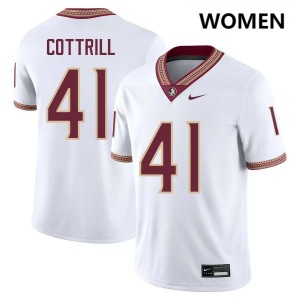 Women AJ Cottrill White Florida State #41 University Jerseys 742448-699