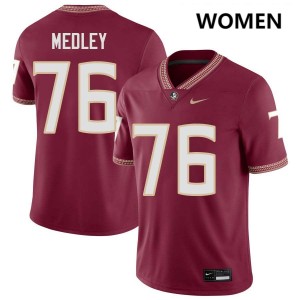 Women Adrian Medley Garnet Florida State Seminoles #76 2025 Jersey 628732-258