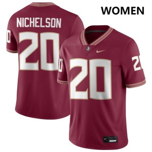 Women Blake Nichelson Garnet Florida State Seminoles #20 2025 Jersey 310558-911