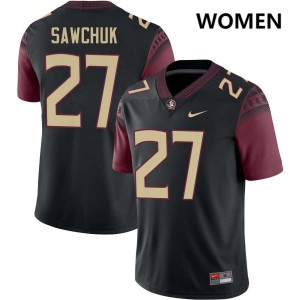 Women Gavin Sawchuk Black Noles #27 High School Jerseys 738370-389