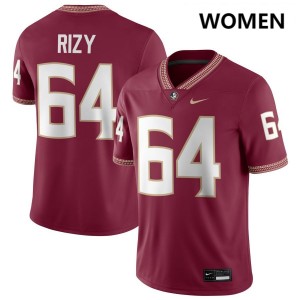 Women Jacob Rizy Garnet Noles #64 Game Jersey 188042-112