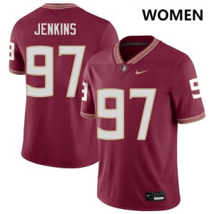 Women Jayson Jenkins Garnet Florida State #97 Stitched Jersey 856535-633