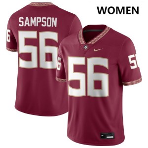 Women KJ Sampson Garnet FSU #56 University Jerseys 824781-292
