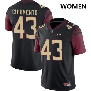 Women Mac Chiumento Black Noles #43 University Jersey 998413-690