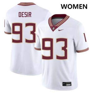 Women Mandrell Desir White FSU #93 2025-26 Jersey 718524-851