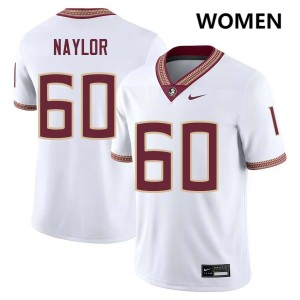 Women Peyton Naylor White Noles #60 2025 Jerseys 207455-417