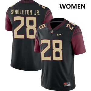 Women Samuel Singleton Jr. Black Florida State Seminoles #28 High School Jersey 654193-566