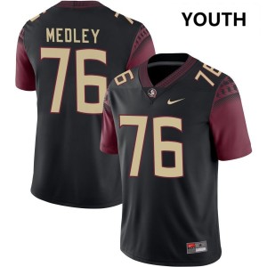 Youth Adrian Medley Black Florida State Seminoles #76 2025-26 Jerseys 390904-782