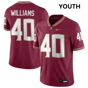 Youth Amaree Williams Garnet FSU #40 2025 Jersey 893951-979