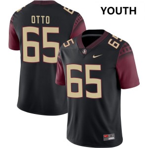 Youth Andre Otto Black FSU Seminoles #65 Embroidery Jersey 971601-678