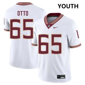 Youth Andre Otto White Noles #65 Player Jerseys 302623-285