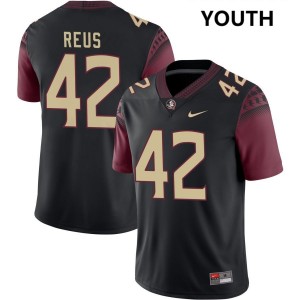 Youth Brunno Reus Black FSU Seminoles #42 Replica Jerseys 278299-267