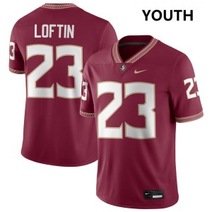 Youth Chase Loftin Garnet Florida State Seminoles #23 Replica Jersey 738778-789