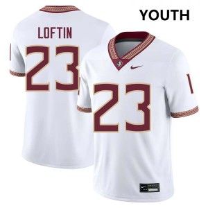 Youth Chase Loftin White Florida State #23 Player Jersey 307922-588