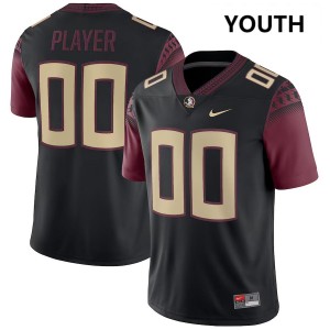 Youth Custom Black Seminoles #00 Embroidery Jerseys 844386-554