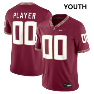 Youth Custom Garnet Florida State Seminoles #00 High School Jerseys 741755-424